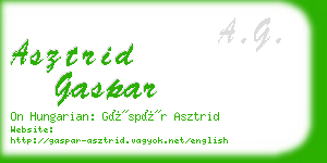 asztrid gaspar business card
